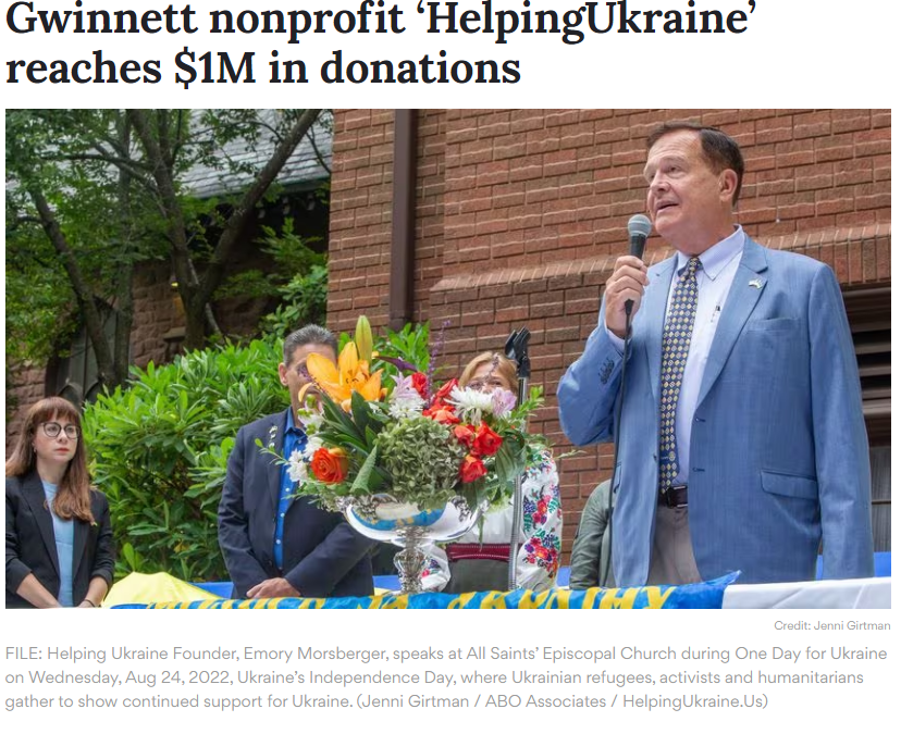 Gwinnett nonprofit ‘HelpingUkraine’ reaches $1M in donations